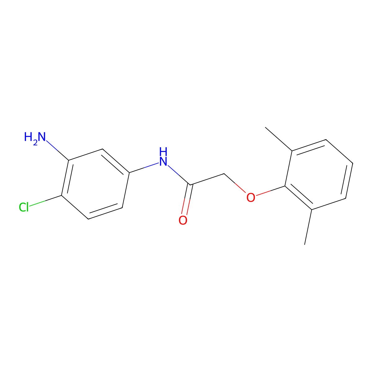 N-(3-Amino-4-chlorophenyl)-2-(2,6-dimethylphenoxy)acetamide molecular structure, CAS 1020058-30-3