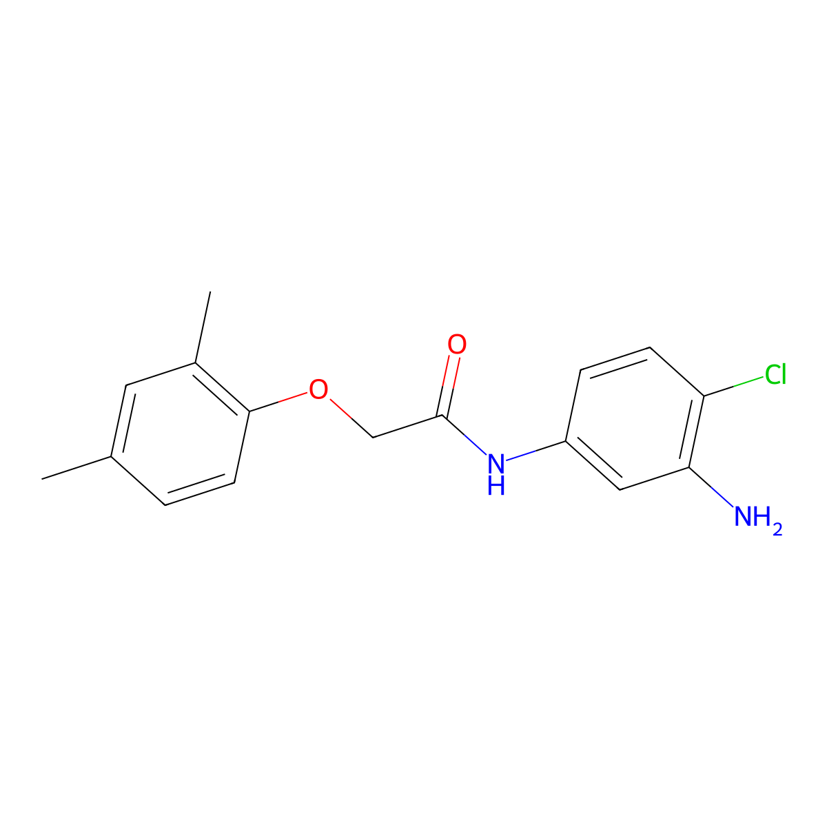 N-(3-Amino-4-chlorophenyl)-2-(2,4-dimethylphenoxy)acetamide molecular structure, CAS 1020058-36-9
