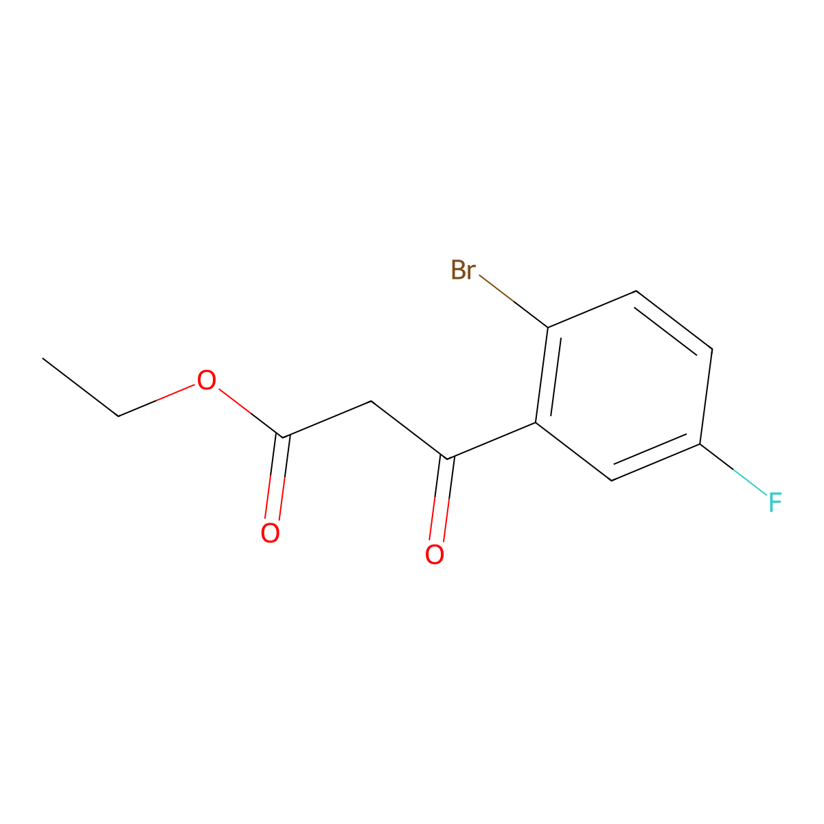 Ethyl 3-(2-bromo-5-fluorophenyl)-3-oxopropanoate molecular structure, CAS 1020058-49-4