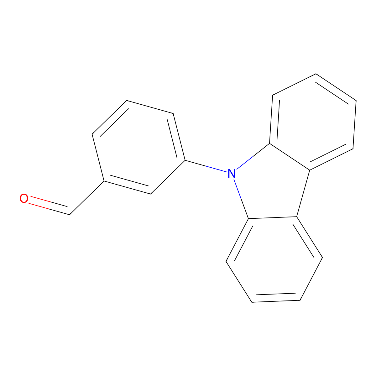 3-(9H-Carbazol-9-yl)benzaldehyde molecular structure, CAS 1020064-18-9
