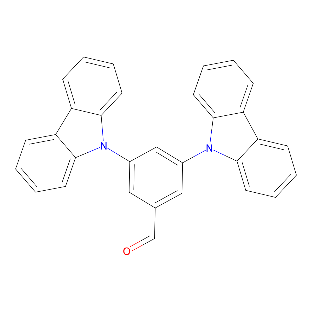 3,5-di(9H-carbazol-9-yl)benzaldehyde molecular structure, CAS 1020064-19-0