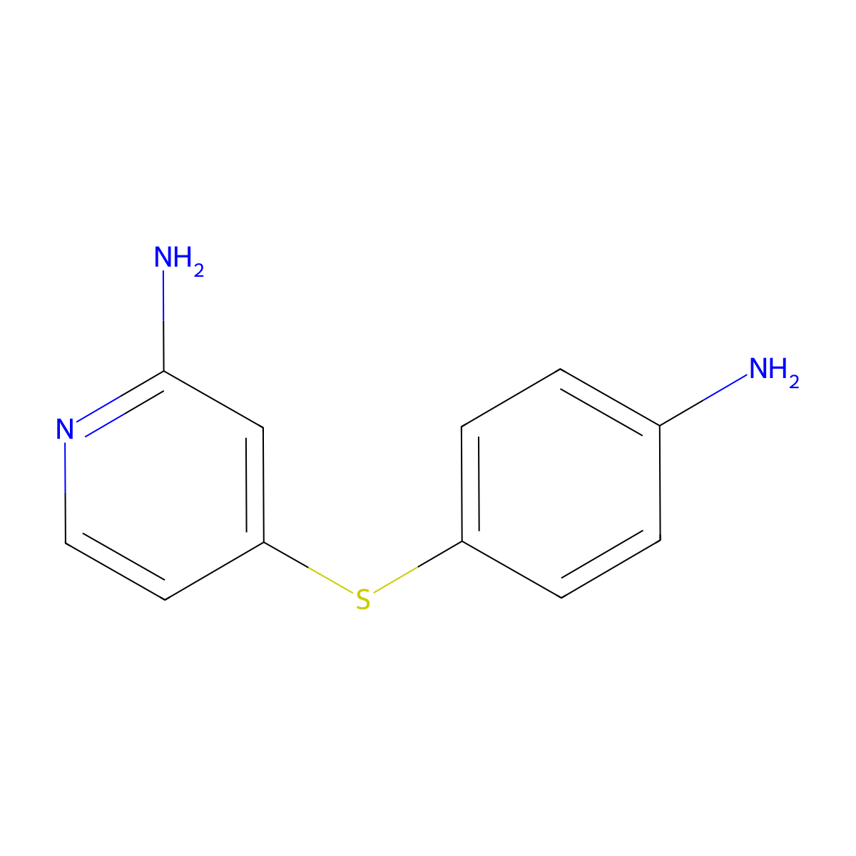 4-(4-Aminophenylthio)pyridin-2-amine molecular structure, CAS 1020087-60-8