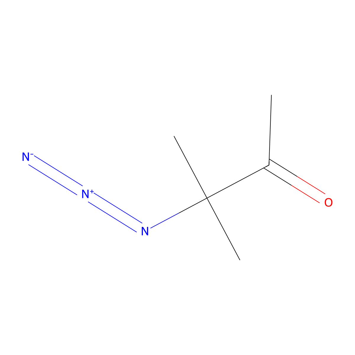 3-Azido-3-methylbutan-2-one molecular structure, CAS 10201-10-2