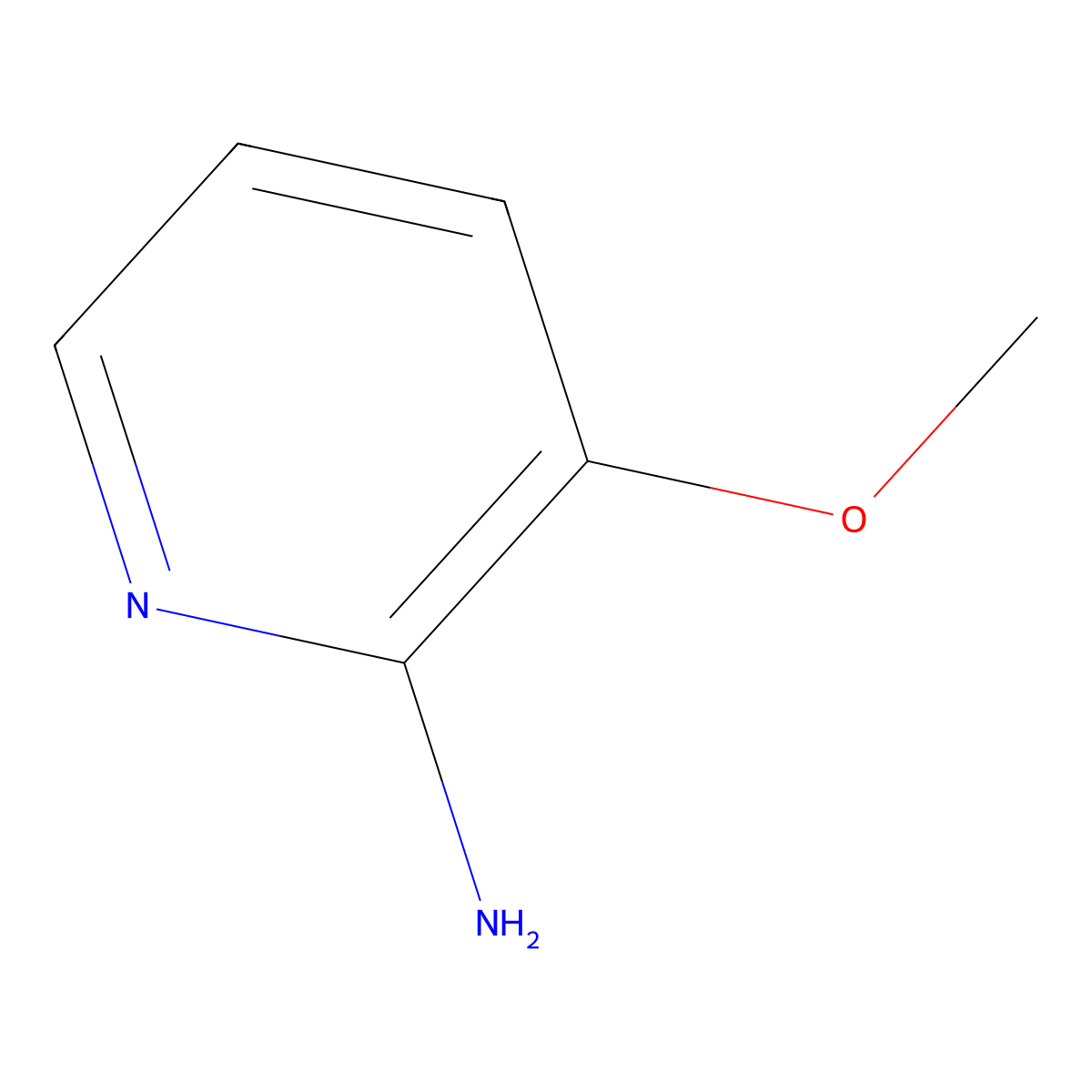 2-Amino-3-methoxypyridine molecular structure, CAS 10201-71-5