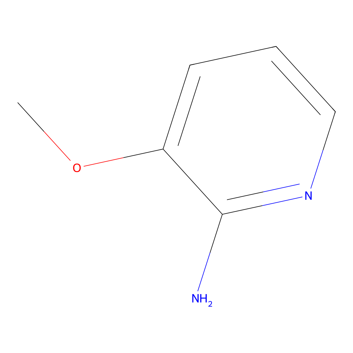2-Amino-3-methoxypyridine molecular structure, CAS 10201-71-5