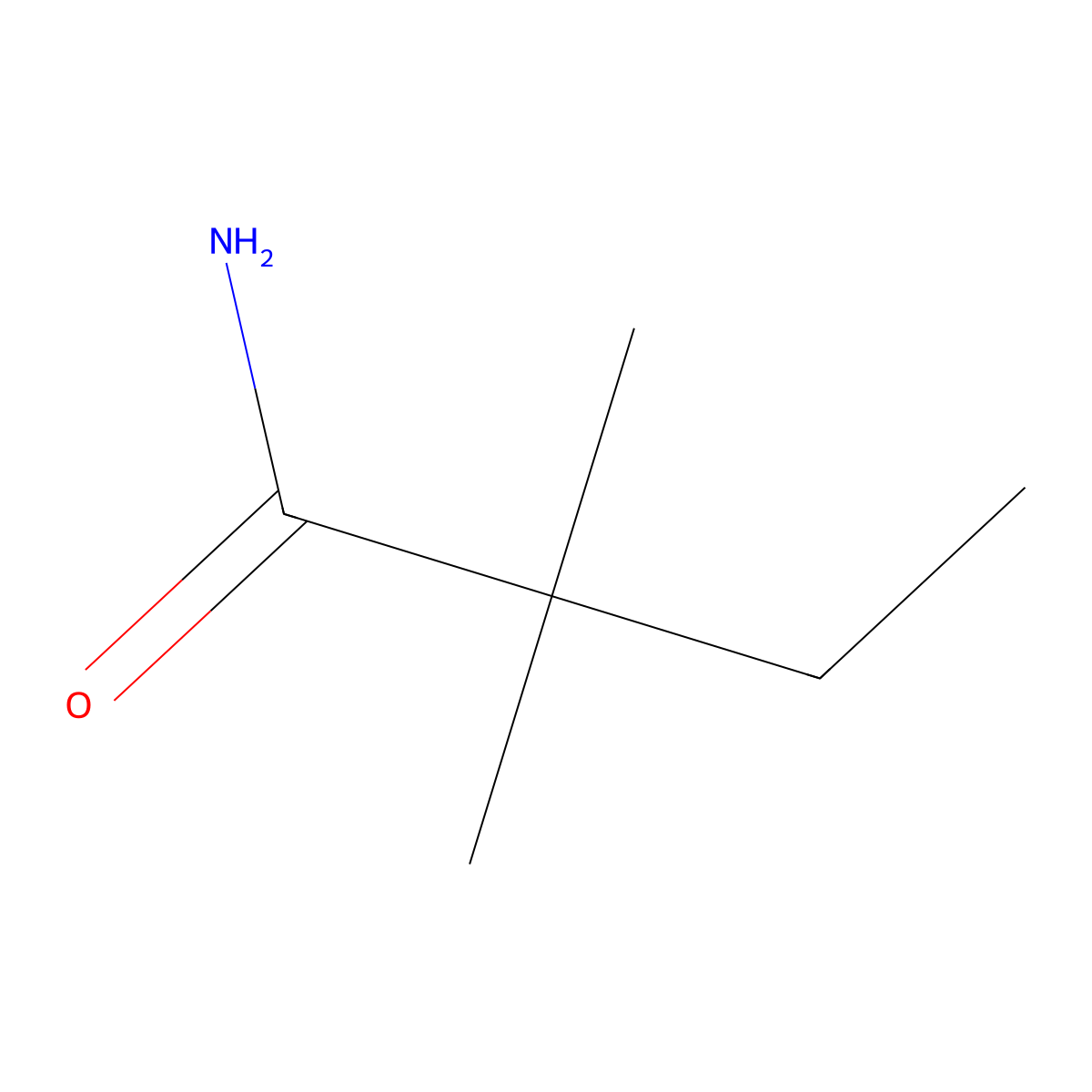 2,2-Dimethylbutanamide molecular structure, CAS 102014-33-5