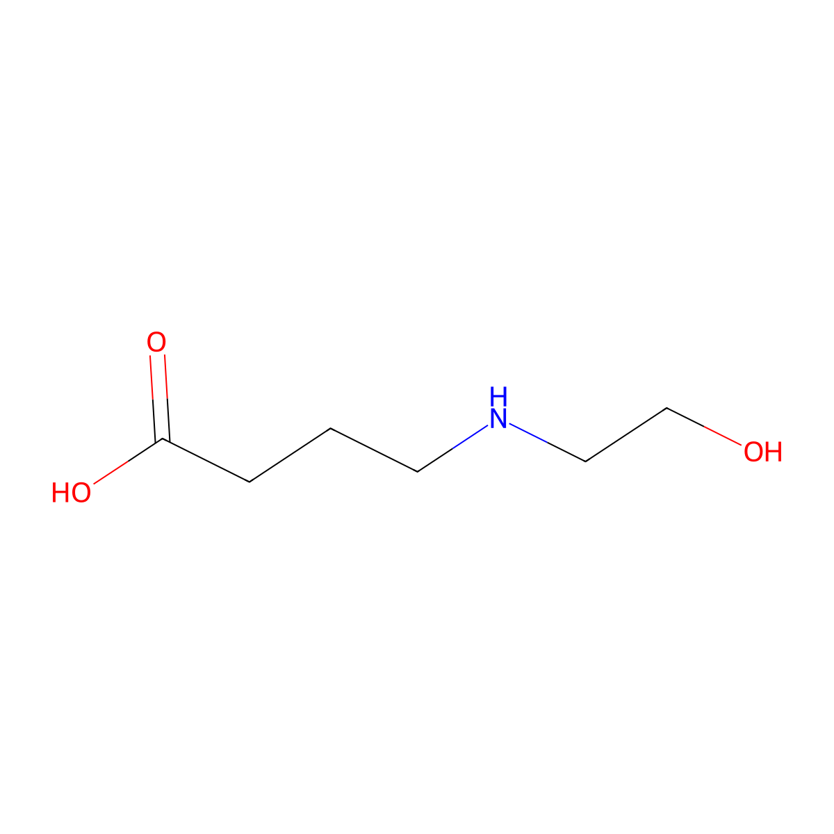 4-[(2-Hydroxyethyl)amino]butanoic acid molecular structure, CAS 102014-42-6