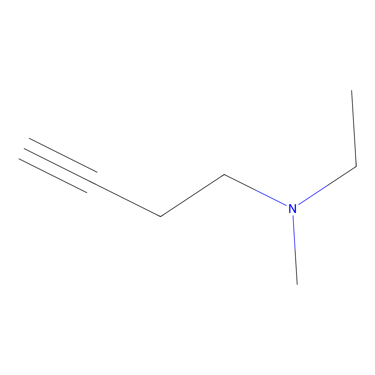 (But-3-yn-1-yl)(ethyl)methylamine molecular structure, CAS 102014-52-8