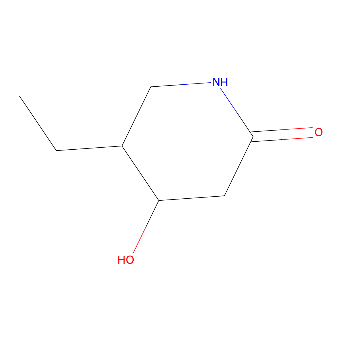 5-Ethyl-4-hydroxypiperidin-2-one molecular structure, CAS 102014-75-5