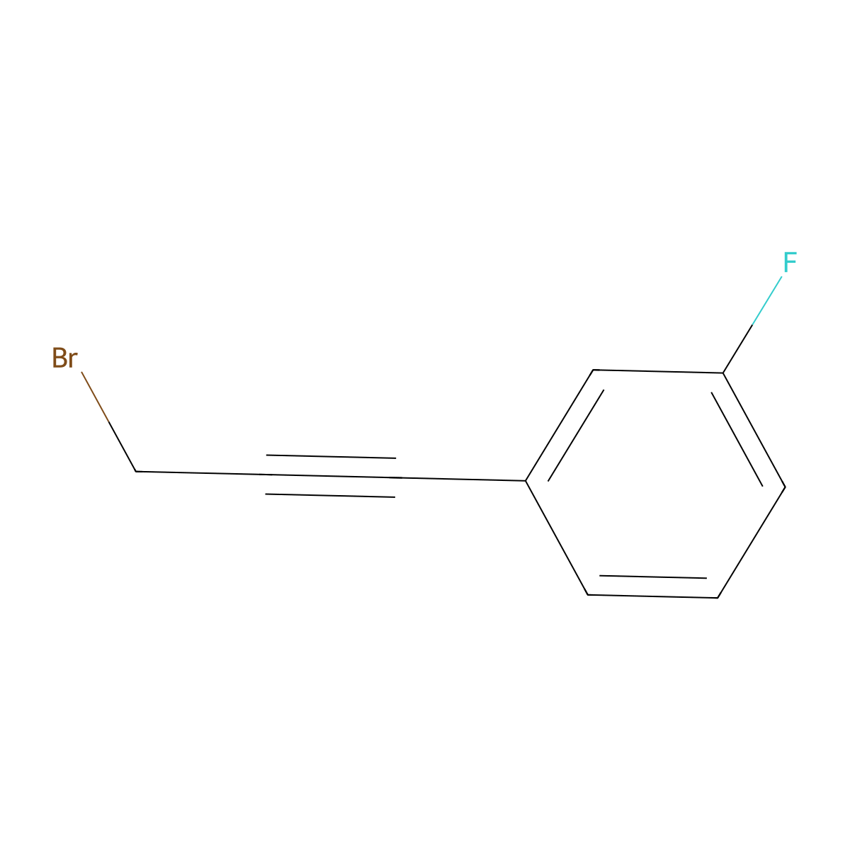 1-(3-Bromoprop-1-ynyl)-3-fluorobenzene molecular structure, CAS 1020153-64-3