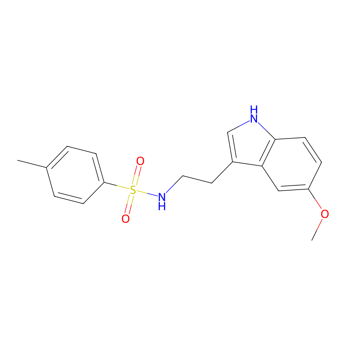 N-[2-(5-methoxy-1H-indol-3-yl)ethyl]-4-methylbenzenesulfonamide molecular structure, CAS 102016-76-2
