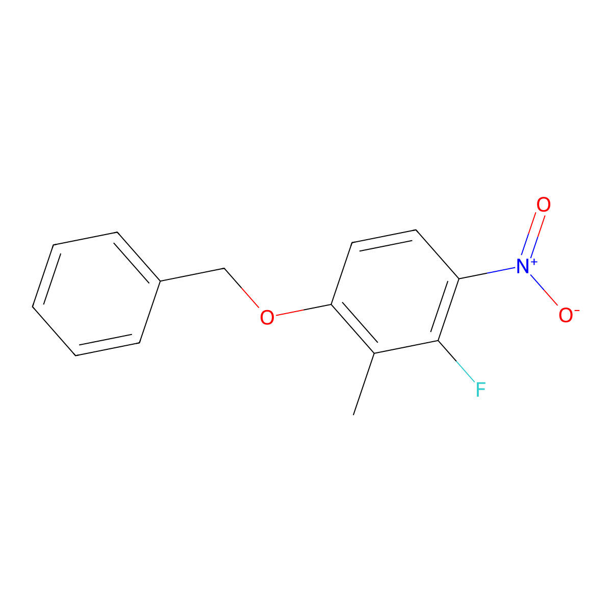 1-(Benzyloxy)-3-fluoro-2-methyl-4-nitrobenzene molecular structure, CAS 1020173-26-5