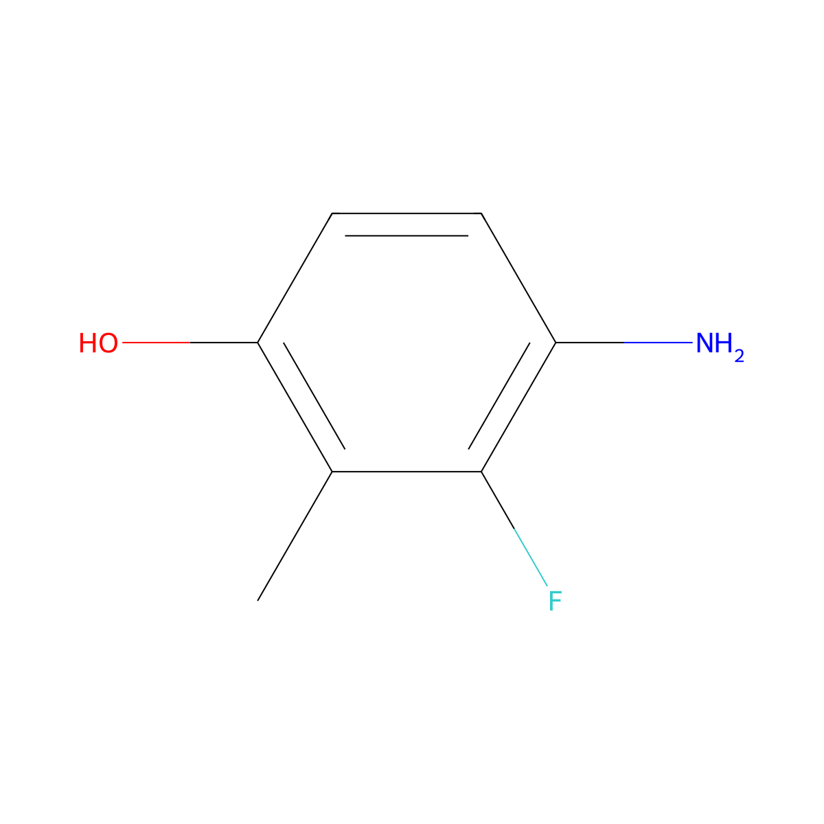 4-Amino-3-fluoro-2-methylphenol molecular structure, CAS 1020173-27-6
