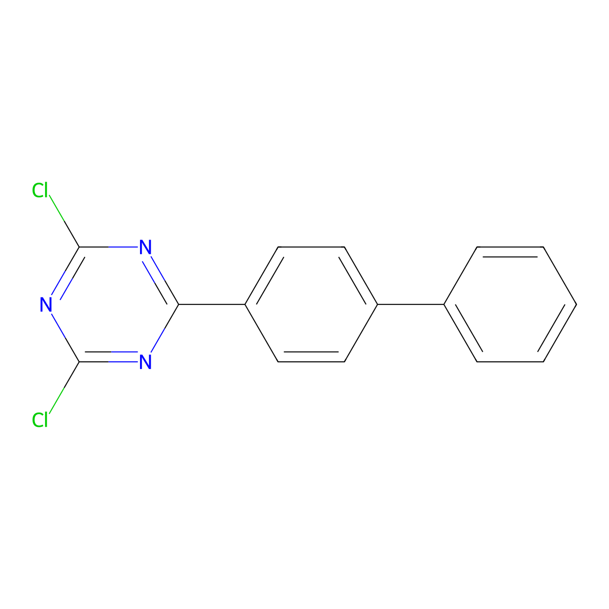 2-(4-Biphenylyl)-4,6-dichloro-1,3,5-triazine molecular structure, CAS 10202-45-6