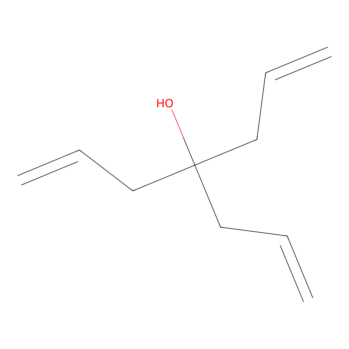 4-Allyl-1,6-heptadien-4-ol molecular structure, CAS 10202-75-2