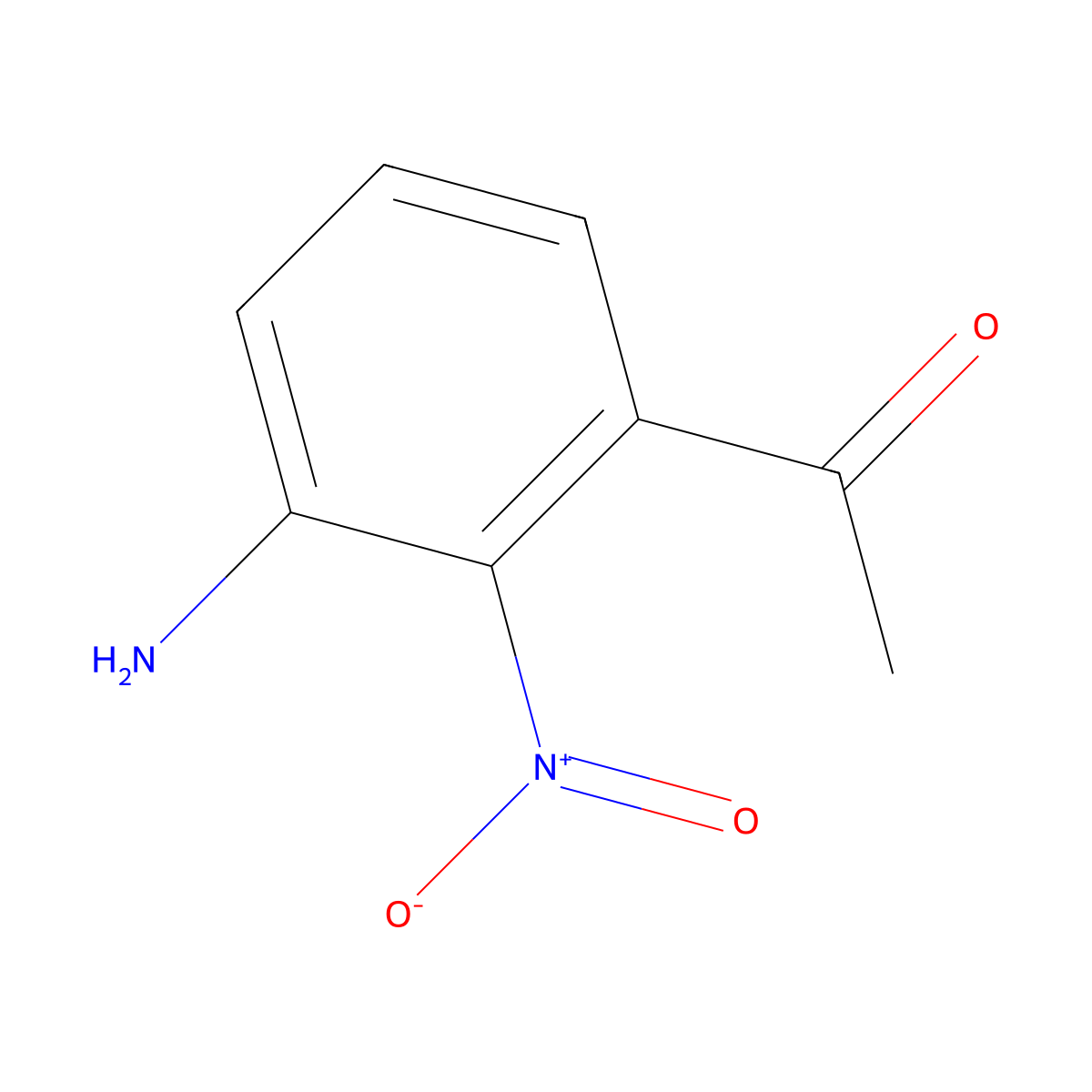 1-(3-Amino-2-nitrophenyl)ethanone molecular structure, CAS 10202-87-6