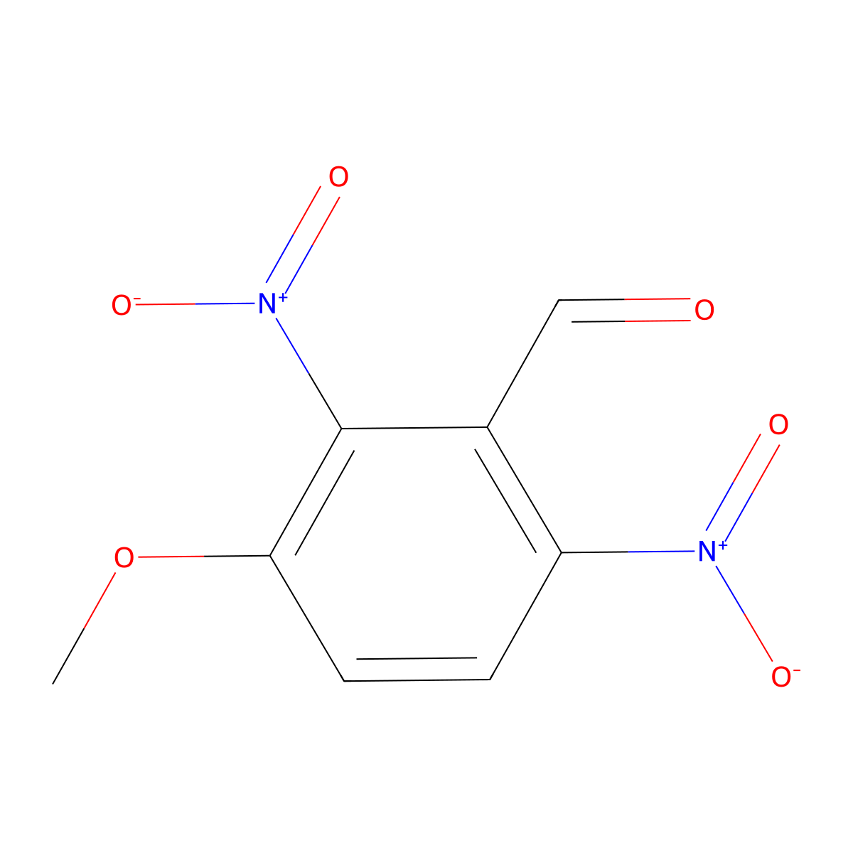 3-Methoxy-2,6-dinitrobenzaldehyde molecular structure, CAS 10202-94-5