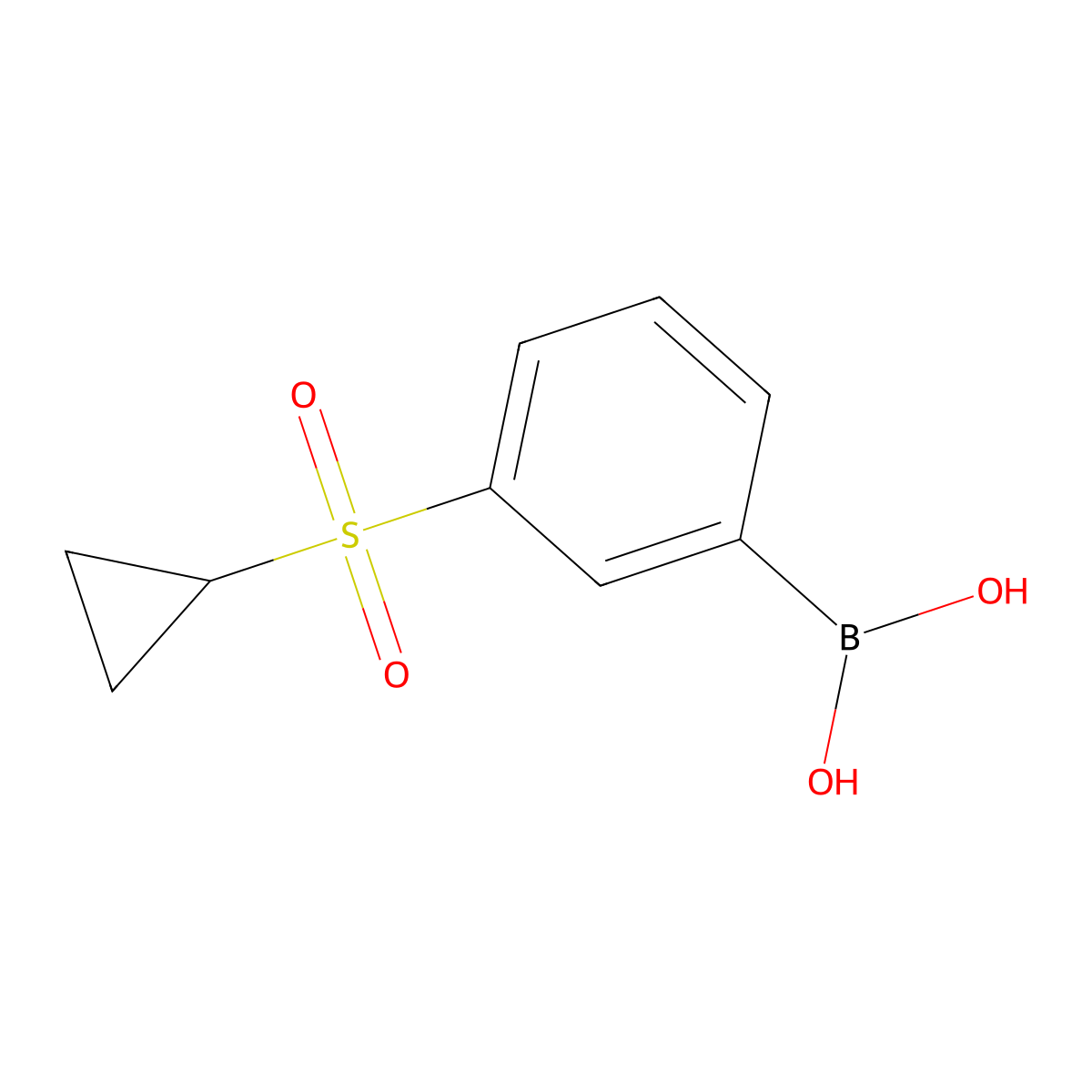 (3-(Cyclopropylsulfonyl)phenyl)boronic acid molecular structure, CAS 1020204-12-9