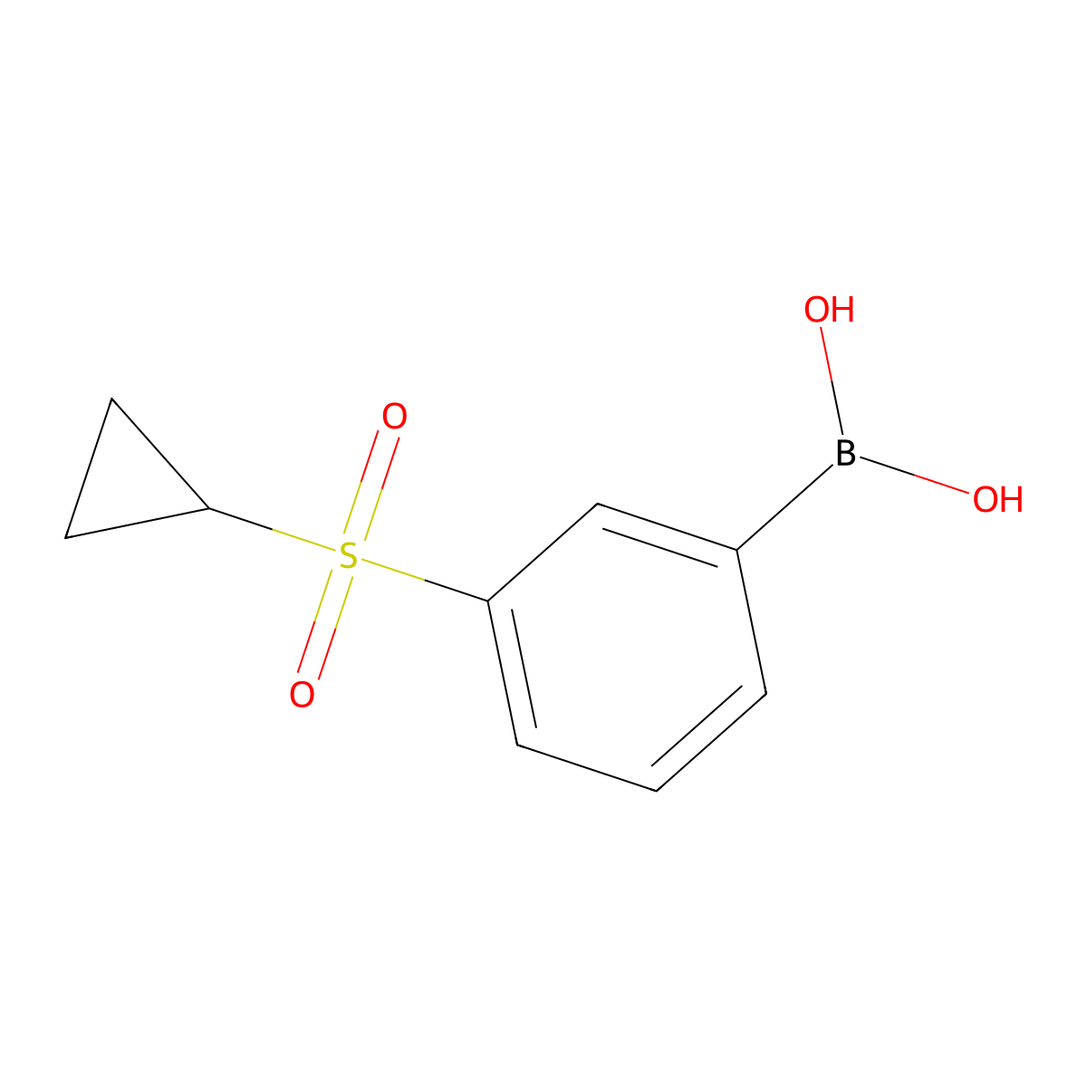 (3-(Cyclopropylsulfonyl)phenyl)boronic acid molecular structure, CAS 1020204-12-9