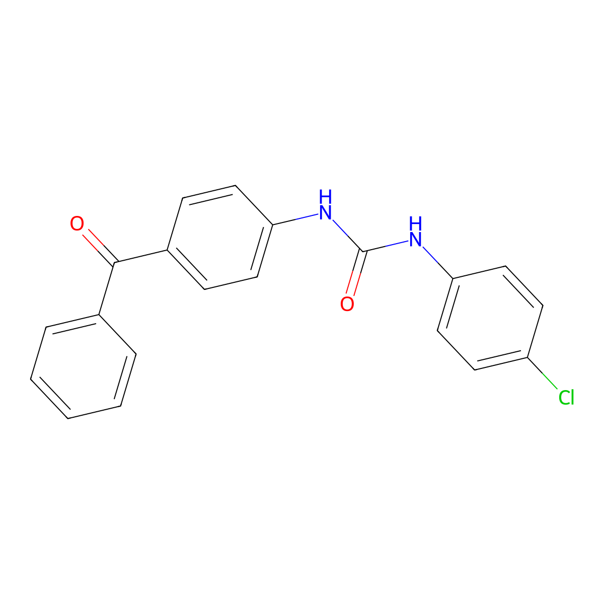 1-(4-Benzoylphenyl)-3-(4-chlorophenyl)urea molecular structure, CAS 102023-64-3