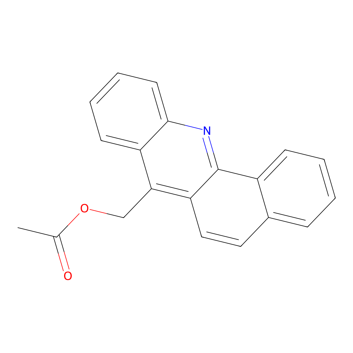 Benz(c)acridine-7-methanol, acetate molecular structure, CAS 102024-10-2