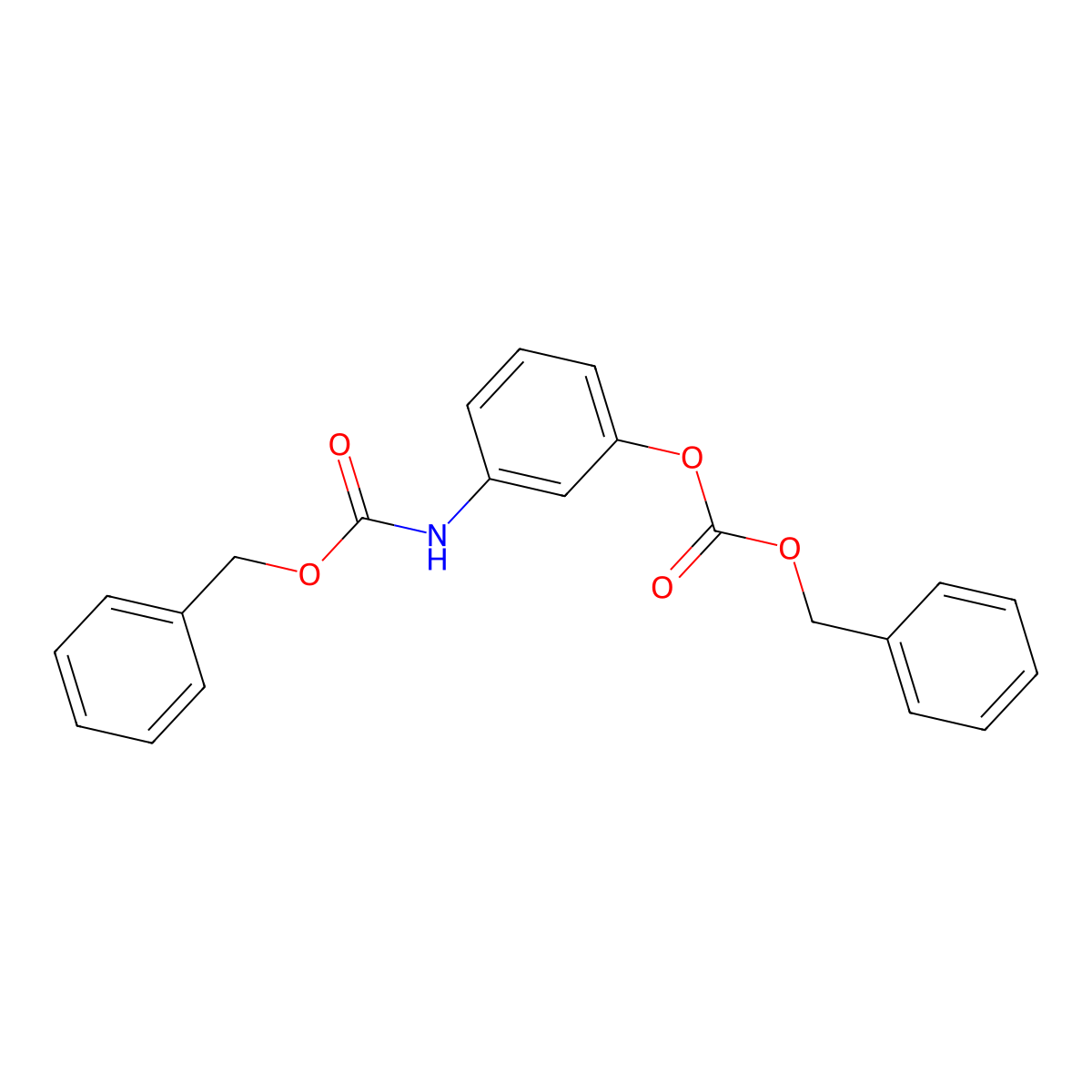 Phenylmethyl 3-(((phenylmethoxy)carbonyl)amino)phenyl carbonate molecular structure, CAS 1020241-31-9