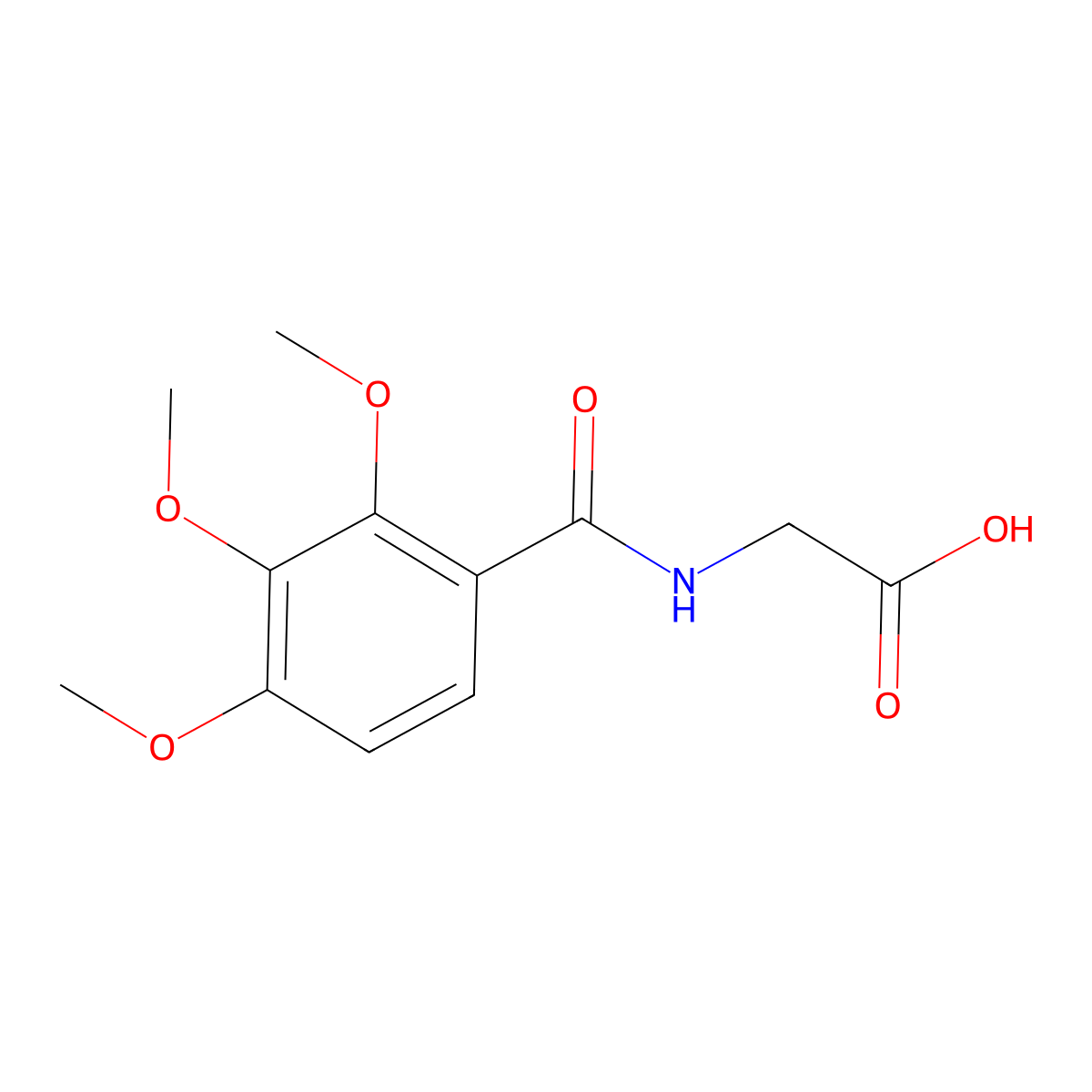 2,3,4-Trimethoxyhippuric acid molecular structure, CAS 1020241-53-5