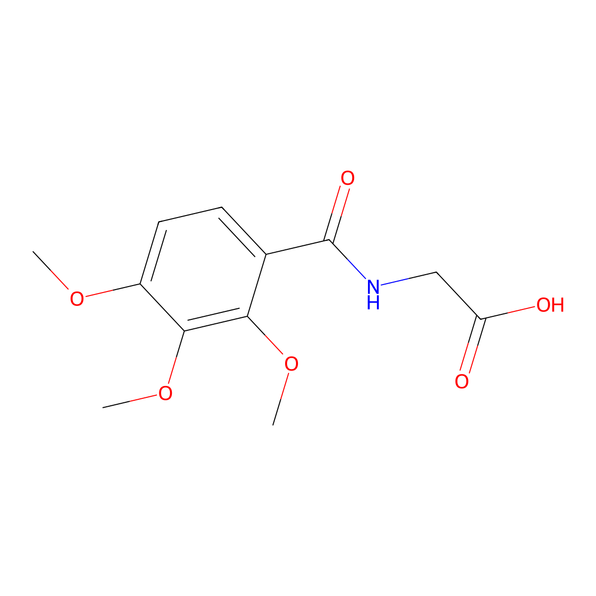 2,3,4-Trimethoxyhippuric acid molecular structure, CAS 1020241-53-5