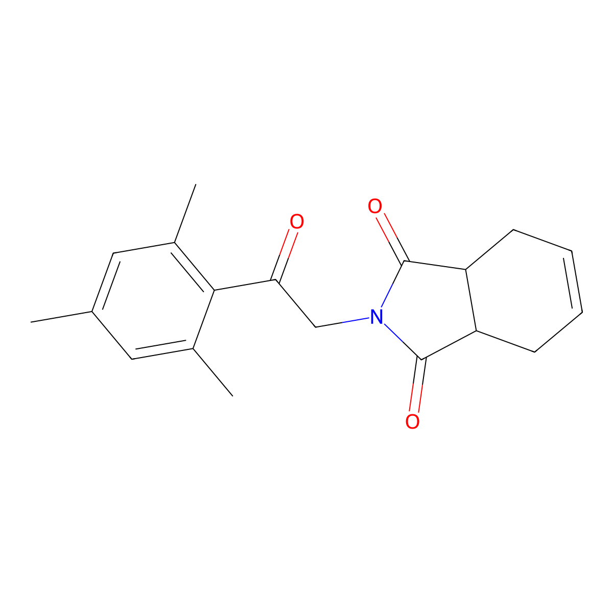 2-(2-mesityl-2-oxoethyl)-3a,4,7,7a-tetrahydro-1H-isoindole-1,3(2H)-dione molecular structure, CAS 1020241-55-7