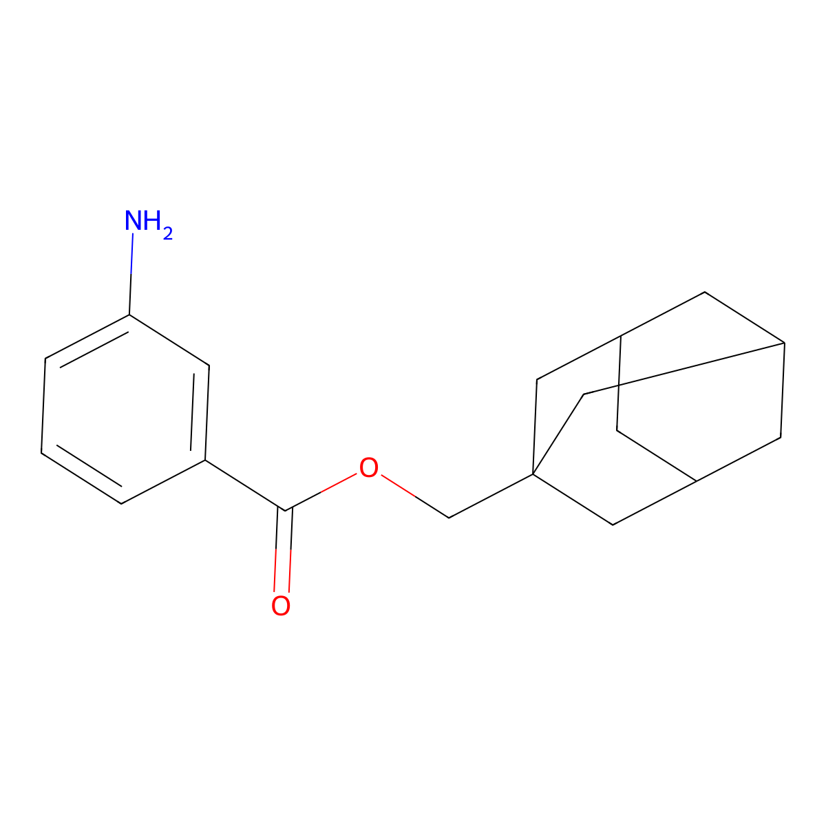 1-Adamantylmethyl 3-aminobenzoate molecular structure, CAS 1020241-84-2