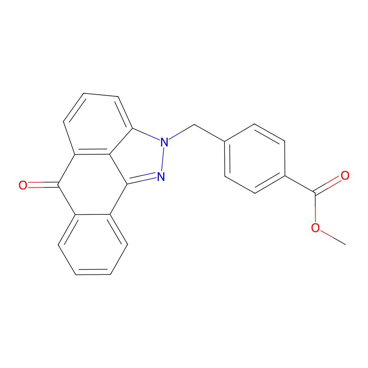 Methyl 4-[(6-oxodiben[cd,g]indazol-2(6H)-yl)methyl]benzoate molecular structure, CAS 1020241-86-4