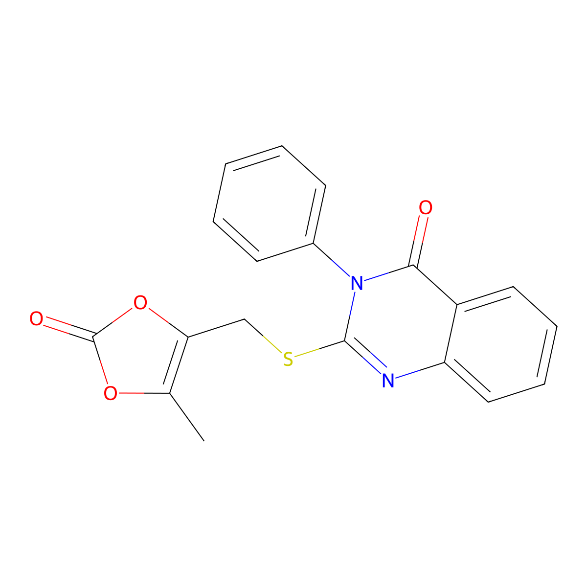 2-{[(5-methyl-2-oxo-1,3-dioxol-4-yl)methyl]sulfanyl}-3-phenylquinazolin-4(3H)-one molecular structure, CAS 1020242-02-7