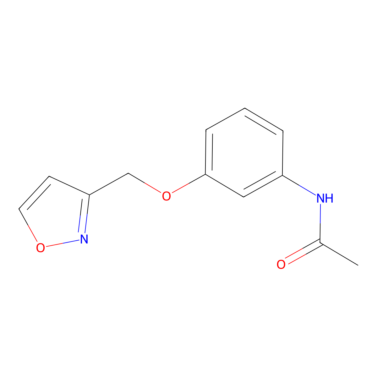 N-[3-(1,2-oxazol-3-ylmethoxy)phenyl]acetamide molecular structure, CAS 1020242-04-9