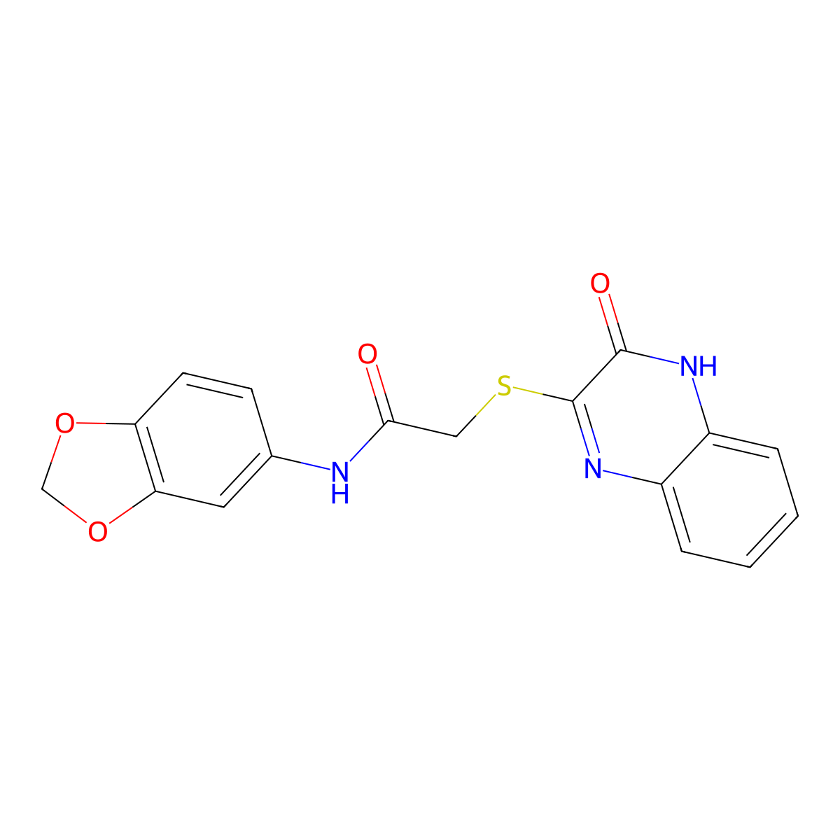 N-(1,3-benzodioxol-5-yl)-2-[(3-oxo-3,4-dihydroquinoxalin-2-yl)sulfanyl]acetamide molecular structure, CAS 1020242-12-9
