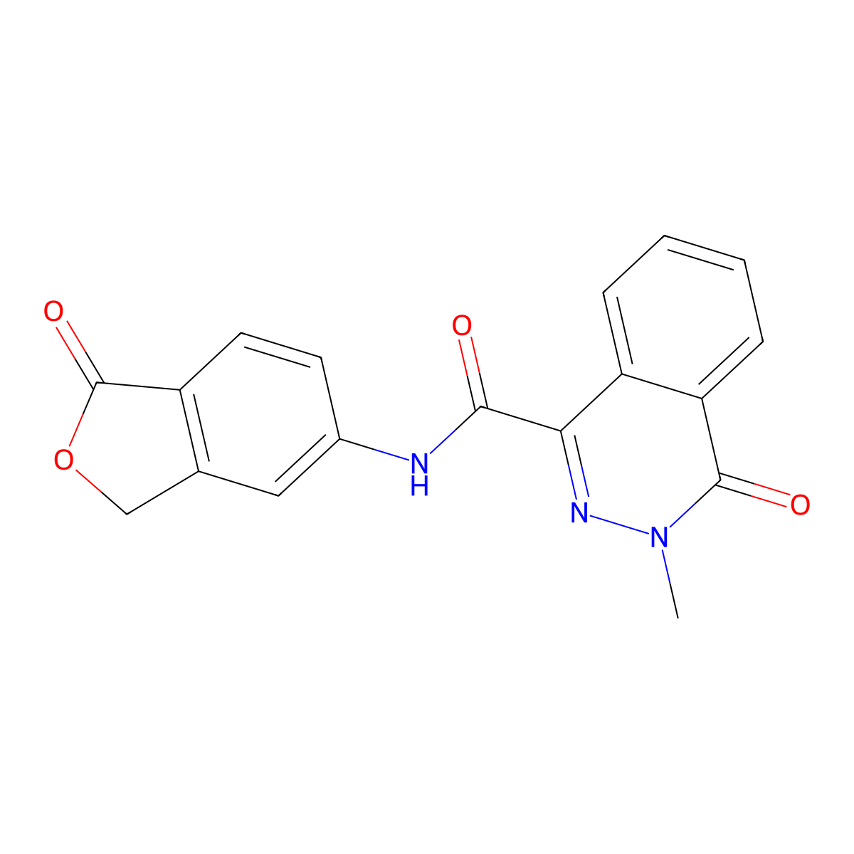 3-methyl-4-oxo-N-(1-oxo-1,3-dihydro-2-benzofuran-5-yl)-3,4-dihydrophthalazine-1-carboxamide molecular structure, CAS 1020242-97-0