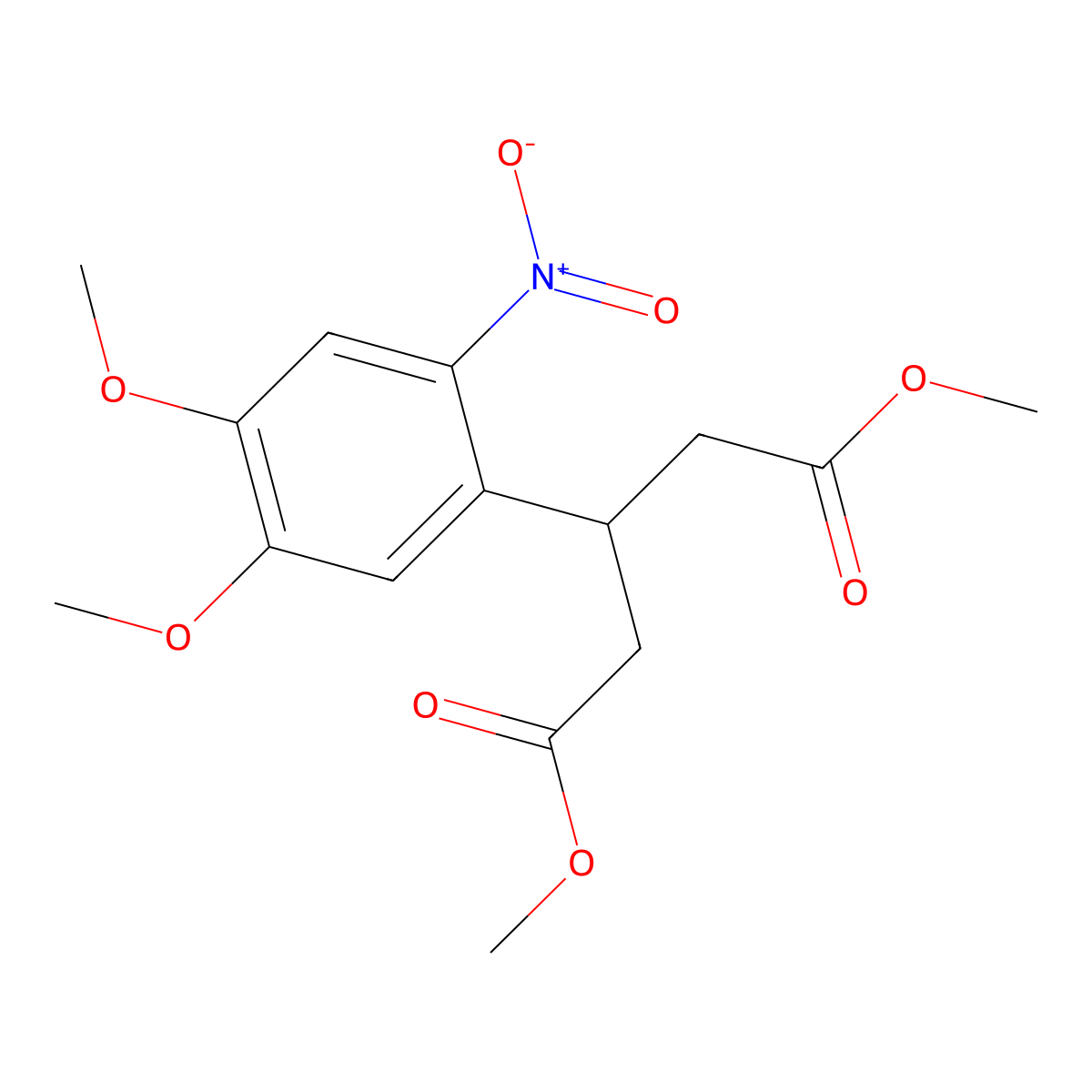 1,5-Dimethyl 3-(4,5-dimethoxy-2-nitrophenyl)pentanedioate molecular structure, CAS 1020243-35-9