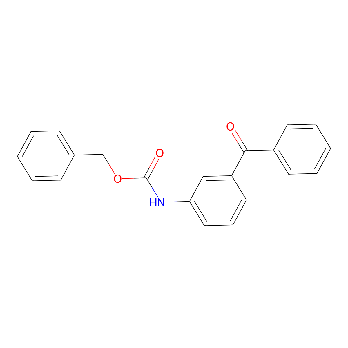 benzyl N-(3-benzoylphenyl)carbamate molecular structure, CAS 1020245-95-7