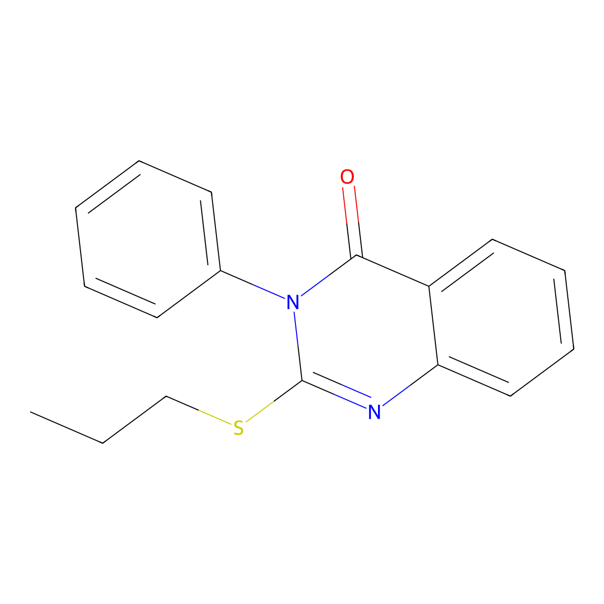 3-Phenyl-2-propylsulfanylquinazolin-4-one molecular structure, CAS 102025-30-9