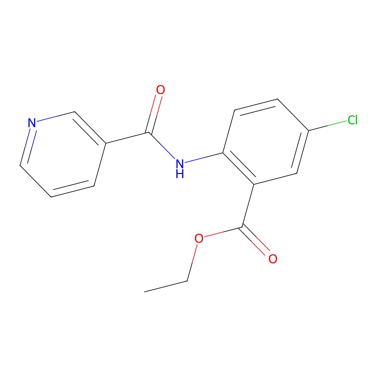 Ethyl 5-chloro-2-[(3-pyridinylcarbonyl)amino]benzoate molecular structure, CAS 1020250-51-4