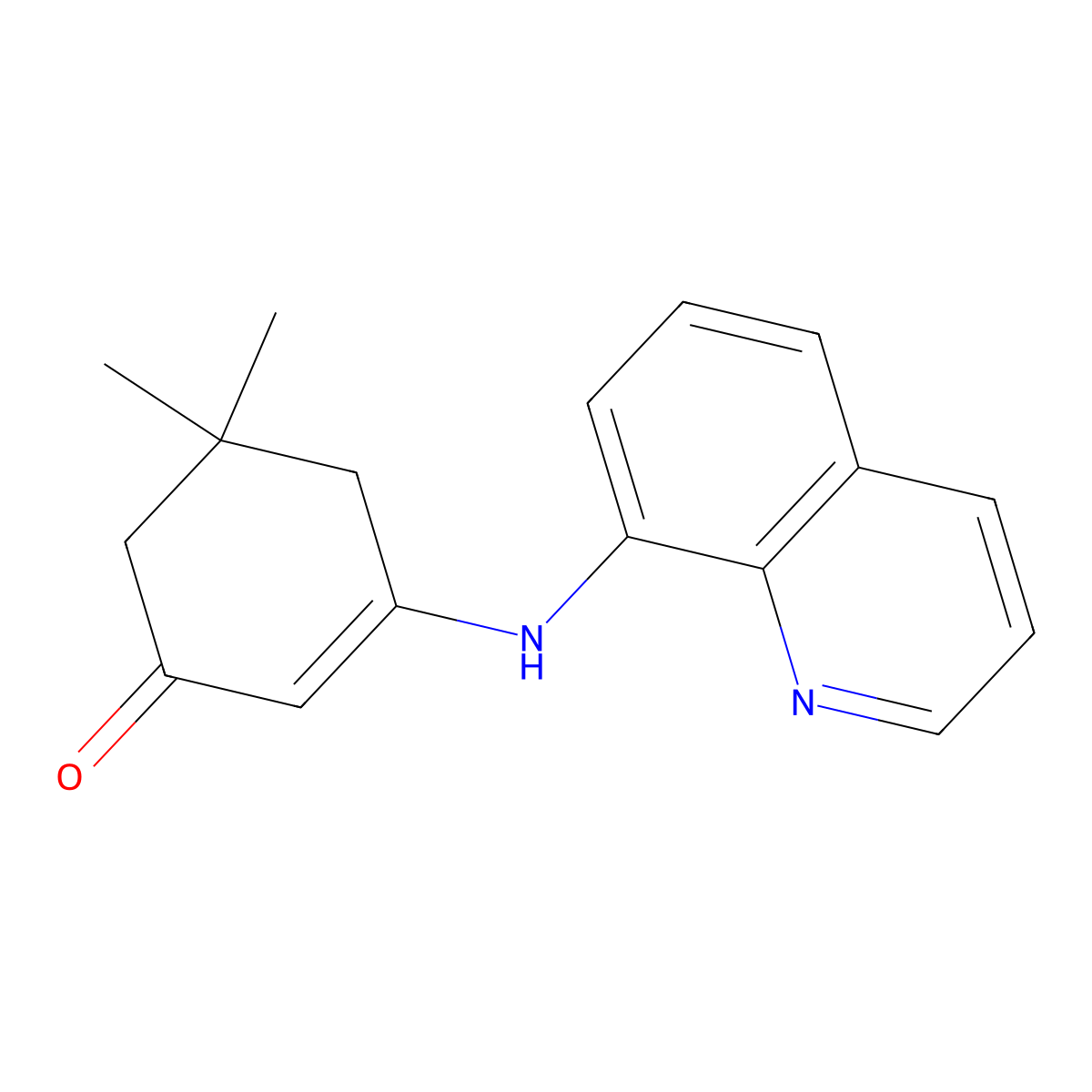 5,5-Dimethyl-3-(8-quinolylamino)cyclohex-2-EN-1-one molecular structure, CAS 1020251-81-3