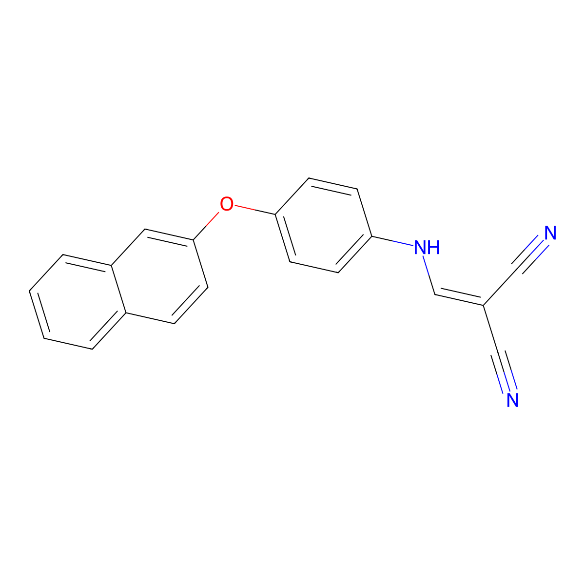 2-({[4-(Naphthalen-2-yloxy)phenyl]amino}methylidene)propanedinitrile molecular structure, CAS 1020251-85-7