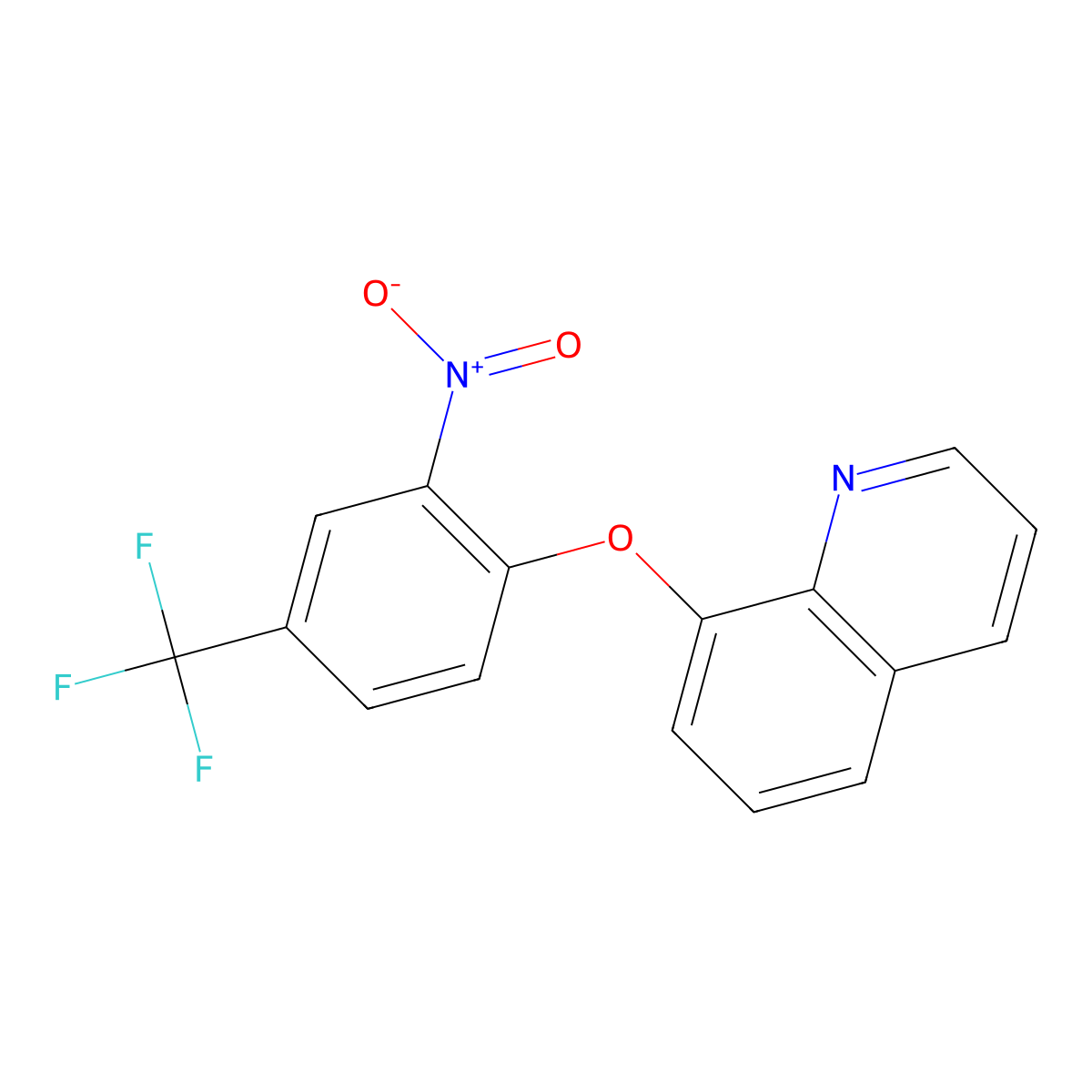 8-[2-Nitro-4-(trifluoromethyl)phenoxy]quinoline molecular structure, CAS 1020251-87-9