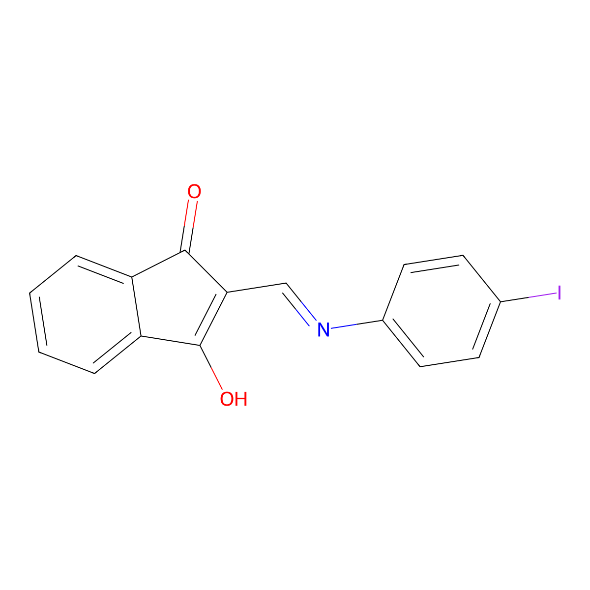 2-[(4-iodoanilino)methylene]-1H-indene-1,3(2H)-dione molecular structure, CAS 1020251-90-4