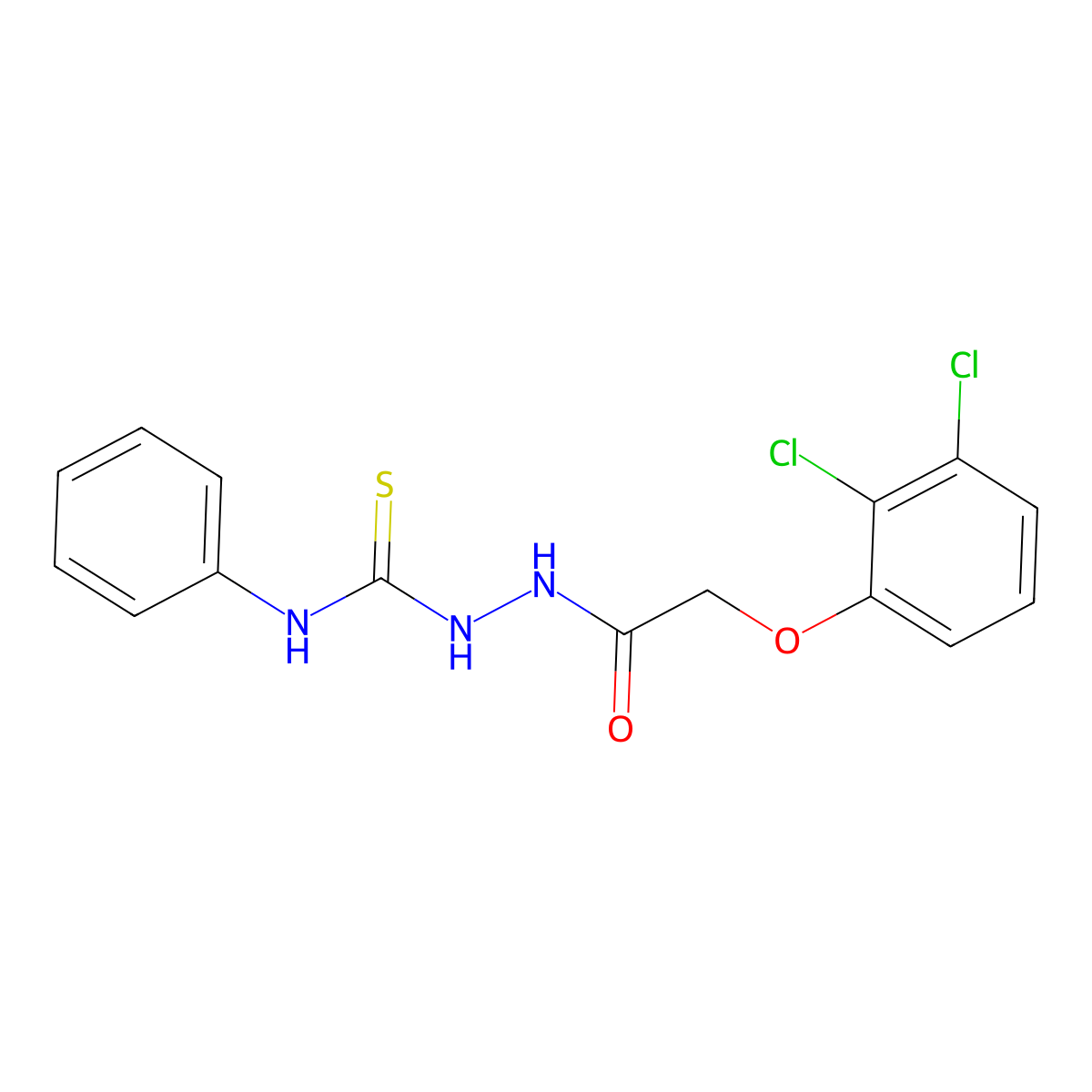 2-[2-(2,3-dichlorophenoxy)acetyl]-N-phenyl-1-hydrazinecarbothioamide molecular structure, CAS 1020252-10-1