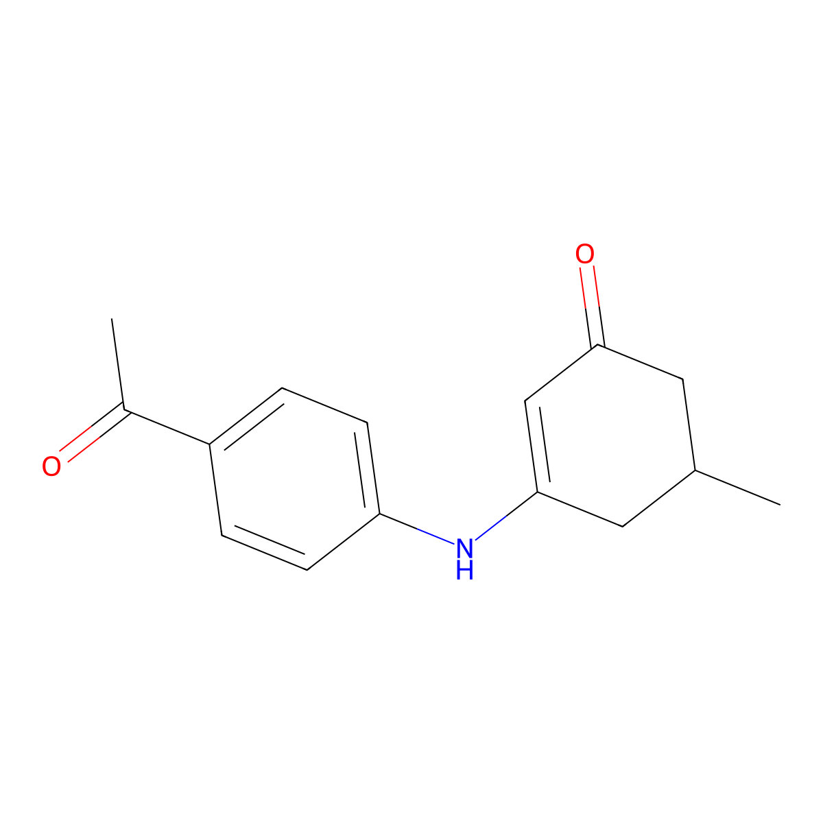 3-[(4-Acetylphenyl)amino]-5-methylcyclohex-2-en-1-one molecular structure, CAS 1020252-15-6
