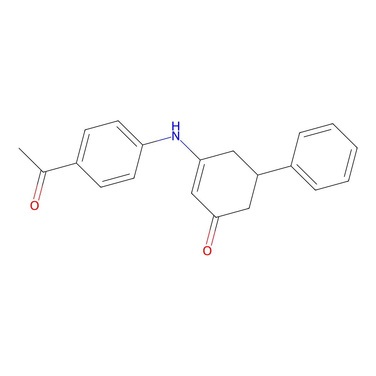 3-[(4-Acetylphenyl)amino]-5-phenylcyclohex-2-en-1-one molecular structure, CAS 1020252-16-7