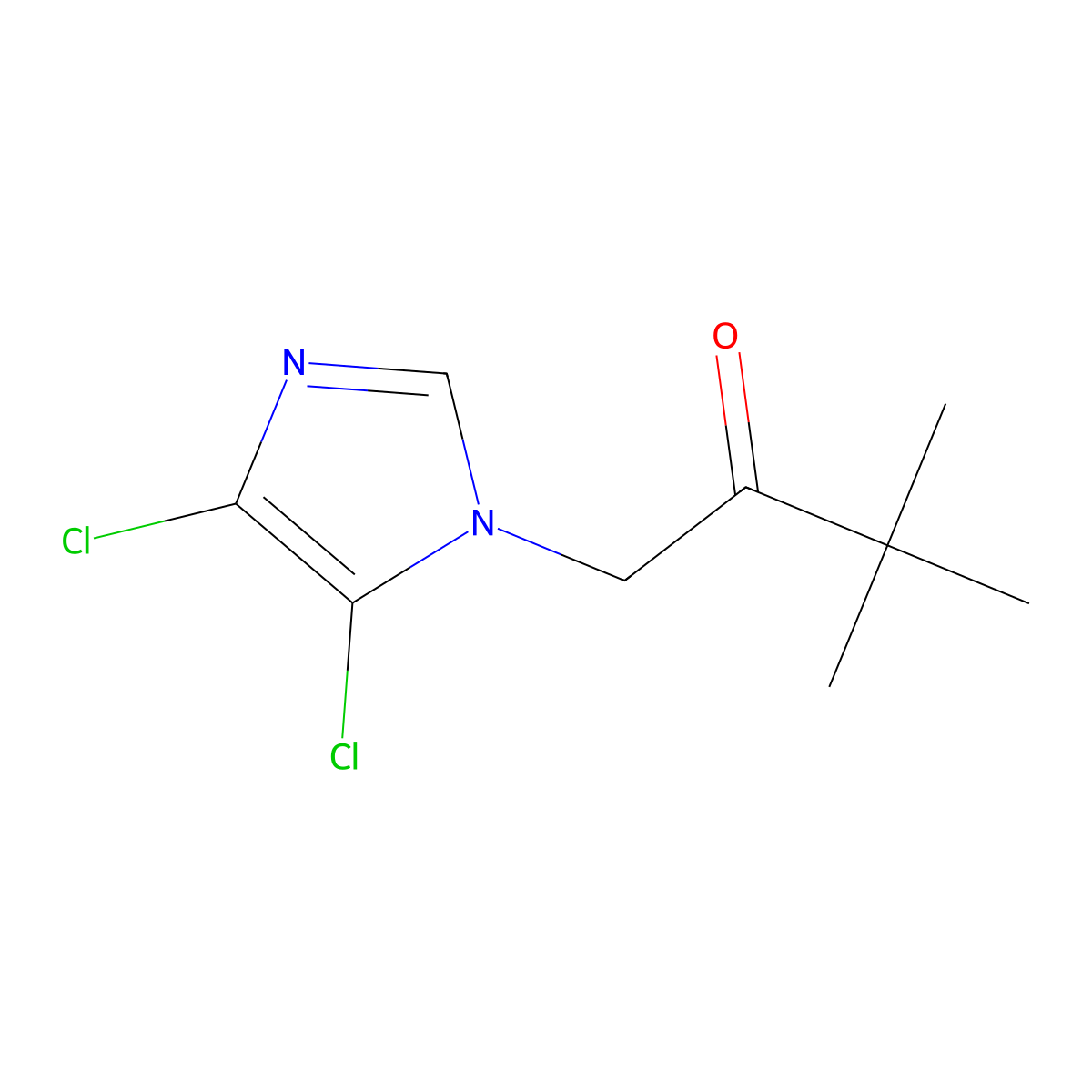 1-(4,5-dichloro-1H-imidazol-1-yl)-3,3-dimethylbutan-2-one molecular structure, CAS 1020252-19-0