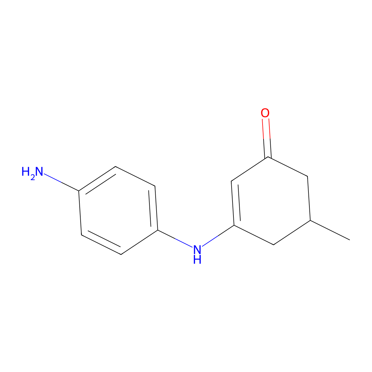3-[(4-Aminophenyl)amino]-5-methylcyclohex-2-en-1-one molecular structure, CAS 1020252-24-7