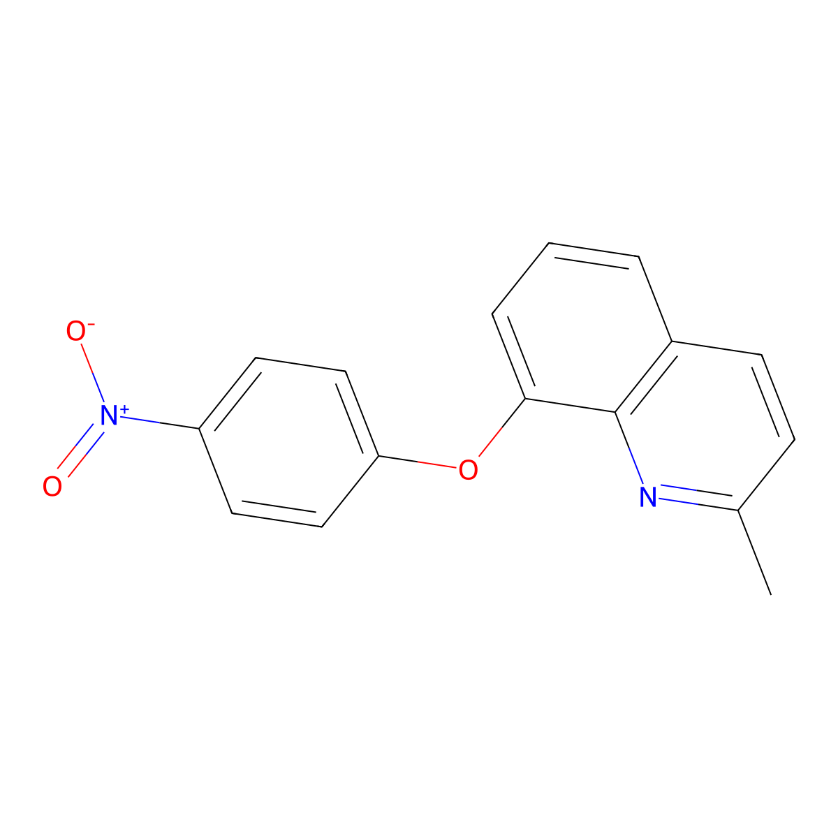 2-Methyl-8-(4-nitrophenoxy)quinoline molecular structure, CAS 1020252-26-9