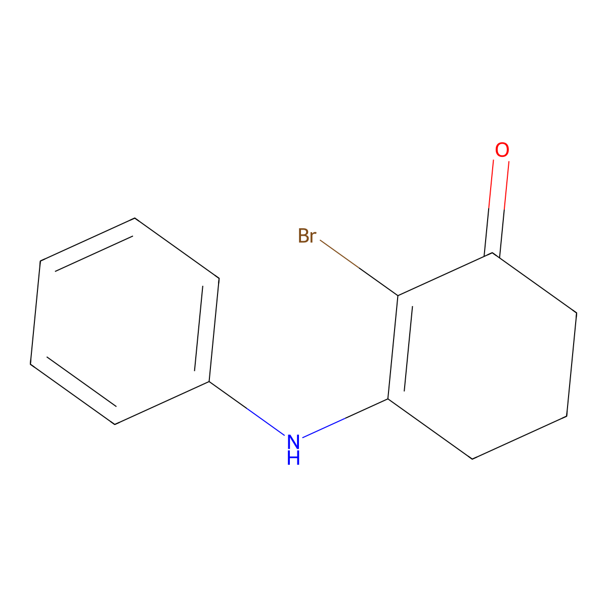 2-Bromo-3-(phenylamino)cyclohex-2-EN-1-one molecular structure, CAS 1020252-35-0